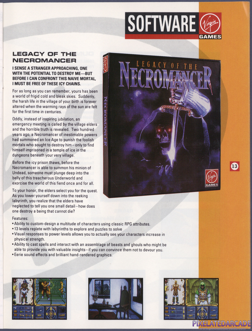 Virgin Games, Inc.: 1992 Product Catalog - Page 13