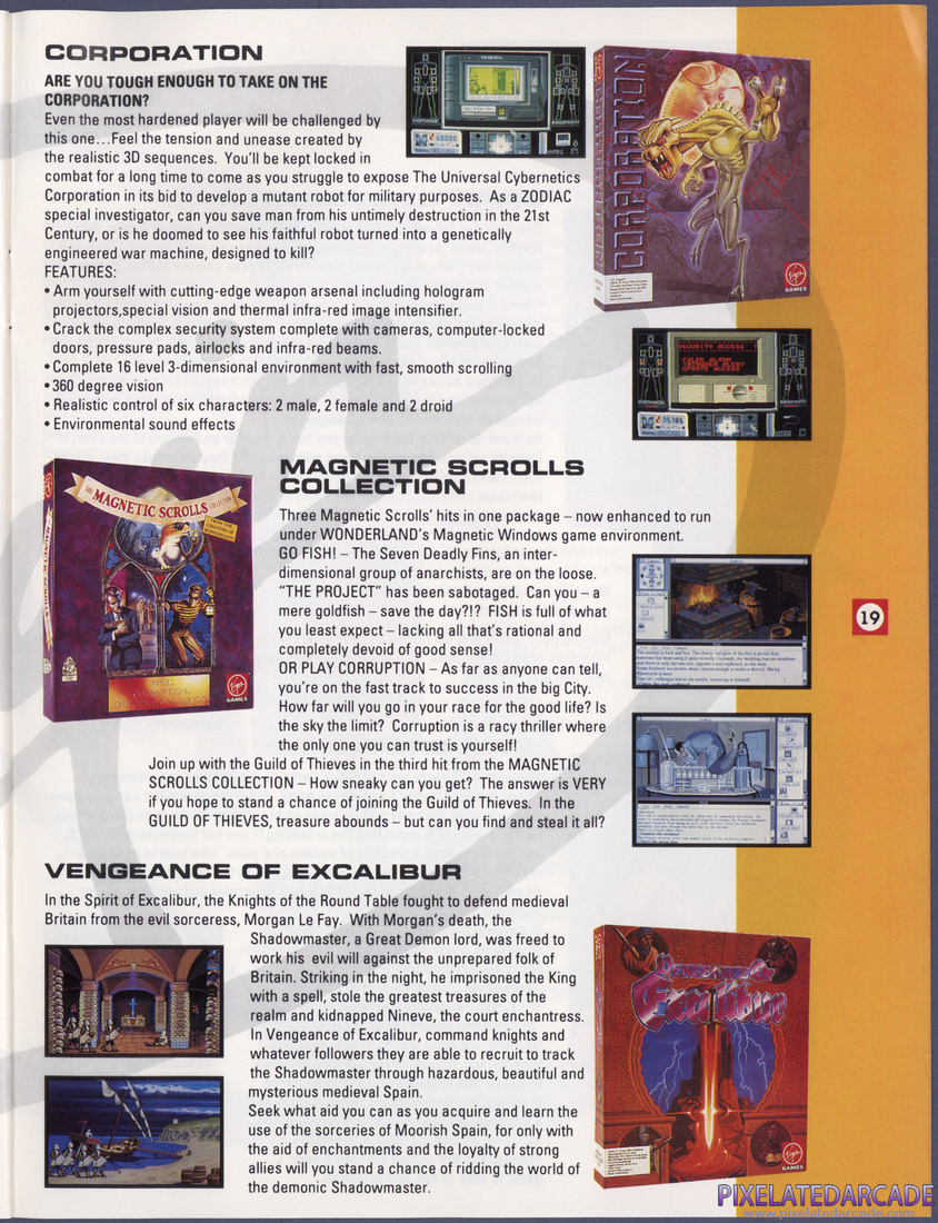 Virgin Games, Inc.: 1992 Product Catalog - Page 19