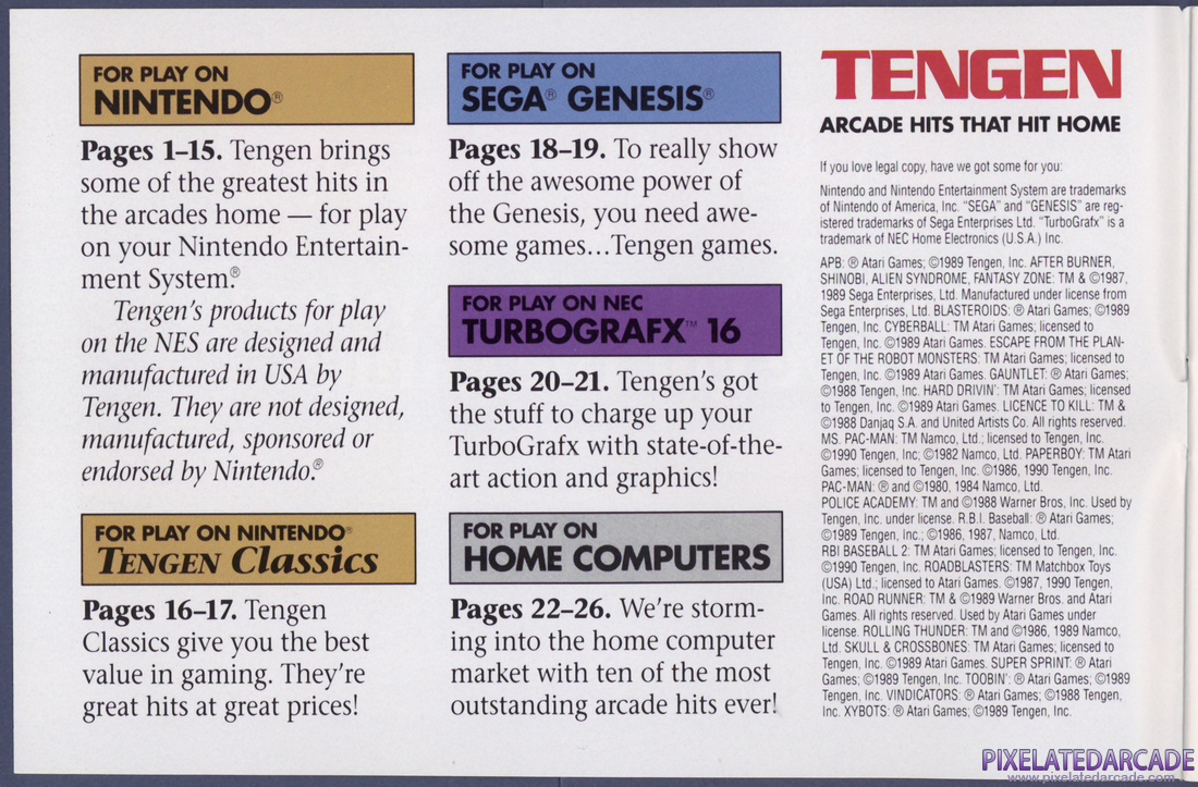 Tengen Inc.: Spring 1990 Product Catalog - Page 0