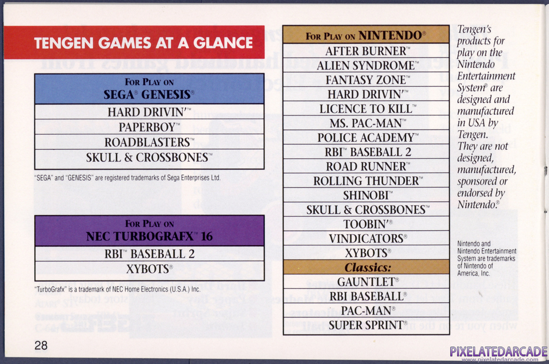 Tengen Inc.: Spring 1990 Product Catalog - Page 28