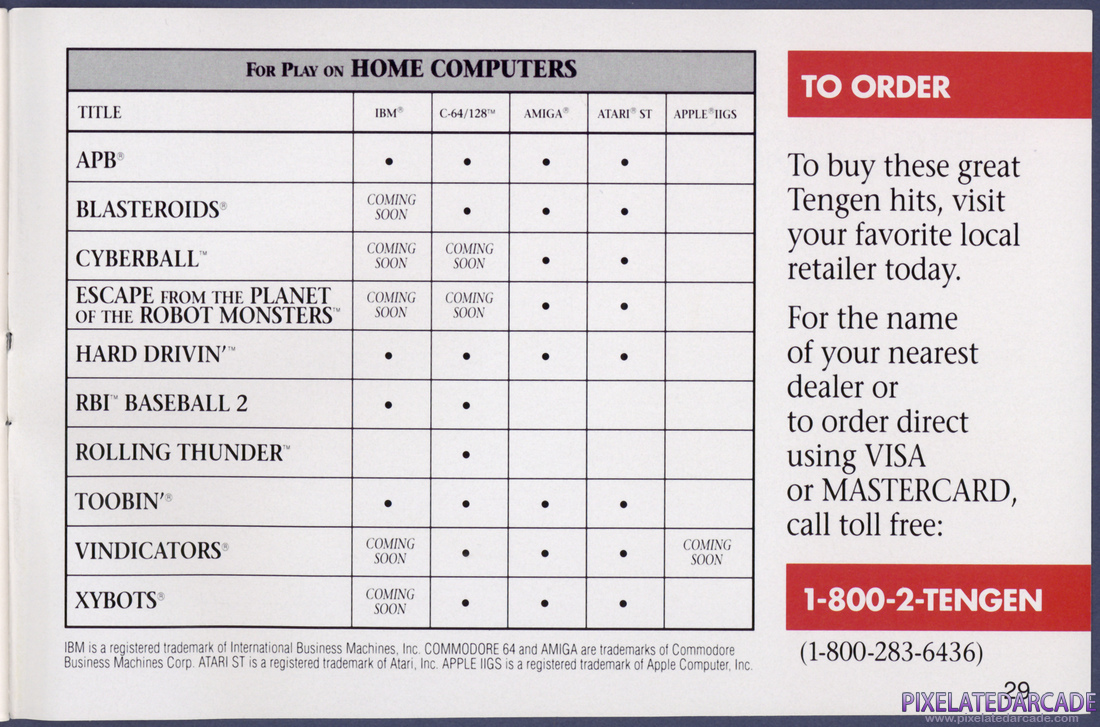 Tengen Inc.: Spring 1990 Product Catalog - Page 29