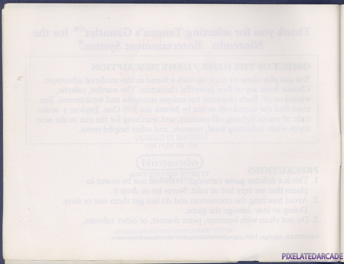 Gauntlet: Instruction Manual - Page 4