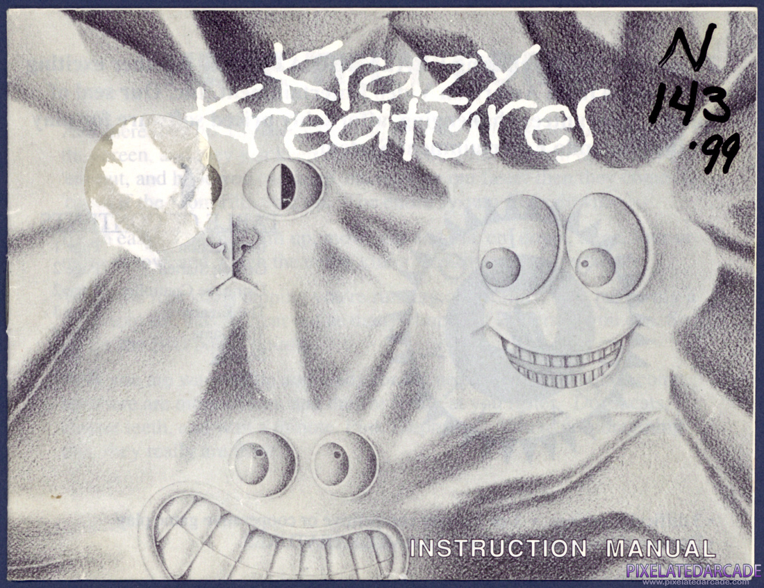 Krazy Kreatures: Instruction Manual - Front Cover