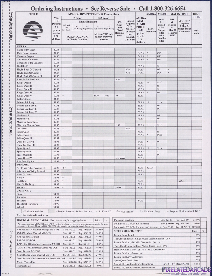 Sierra On-Line, Inc.: 1991 Product Catalog - Page 9