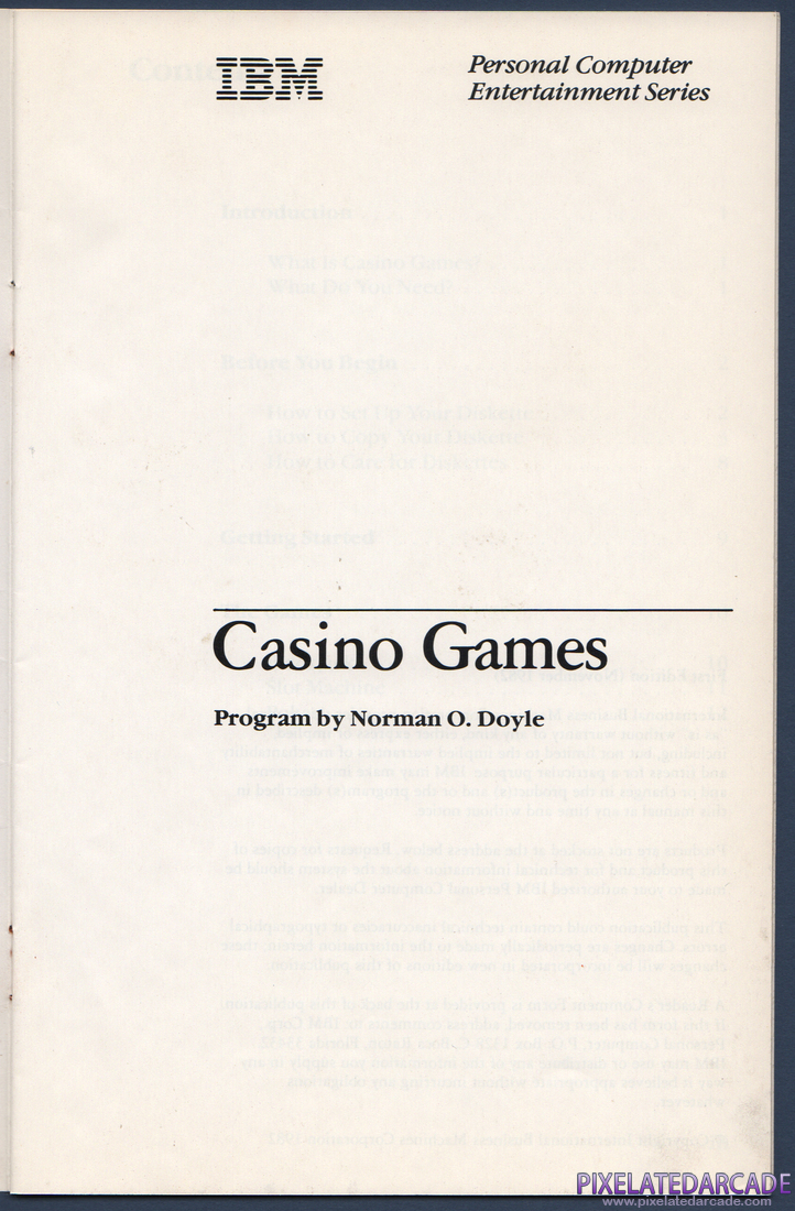 Casino Games: Instruction Manual - Page 3