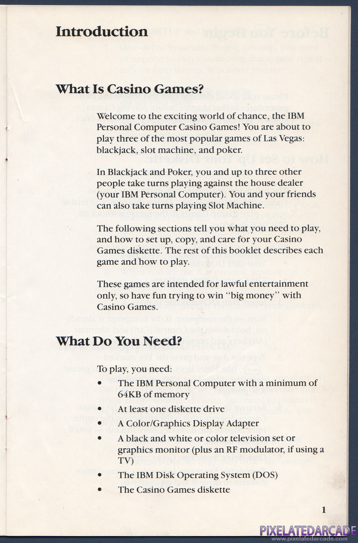 Casino Games: Instruction Manual - Page 6