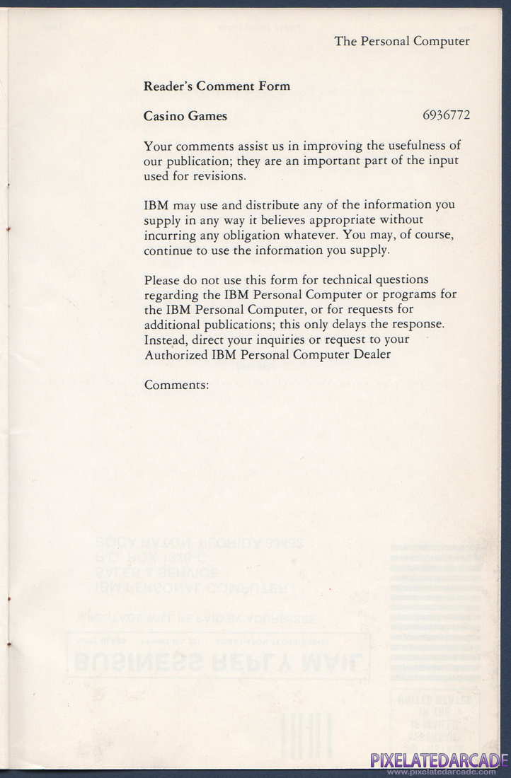 Casino Games: Instruction Manual - Page 18