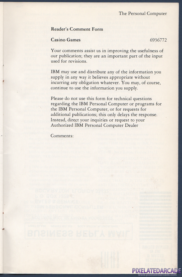 Casino Games: Instruction Manual - Page 20