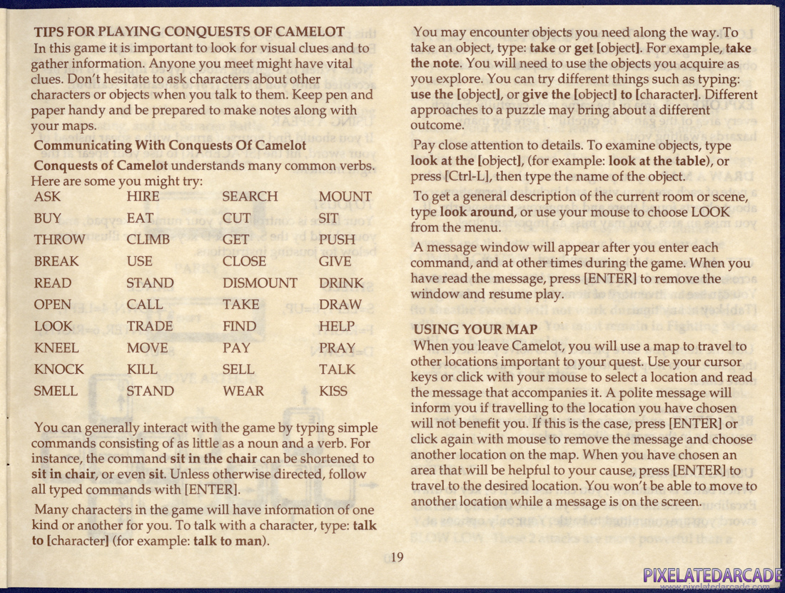 Conquests of Camelot: The Search for the Grail: Instruction Manual - Page 24