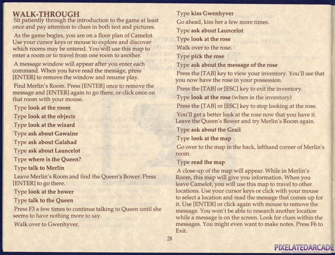 Conquests of Camelot: The Search for the Grail: Instruction Manual - Page 33