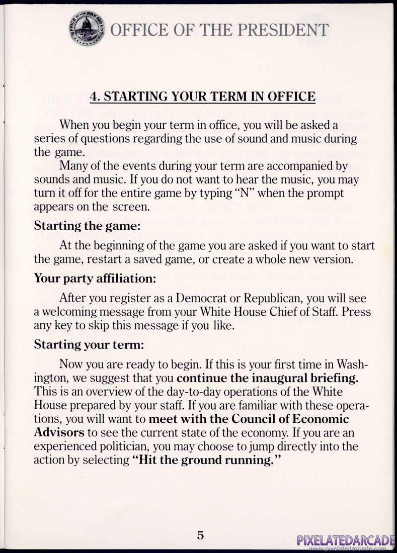 President's Choice: Instruction Manual - Page 5