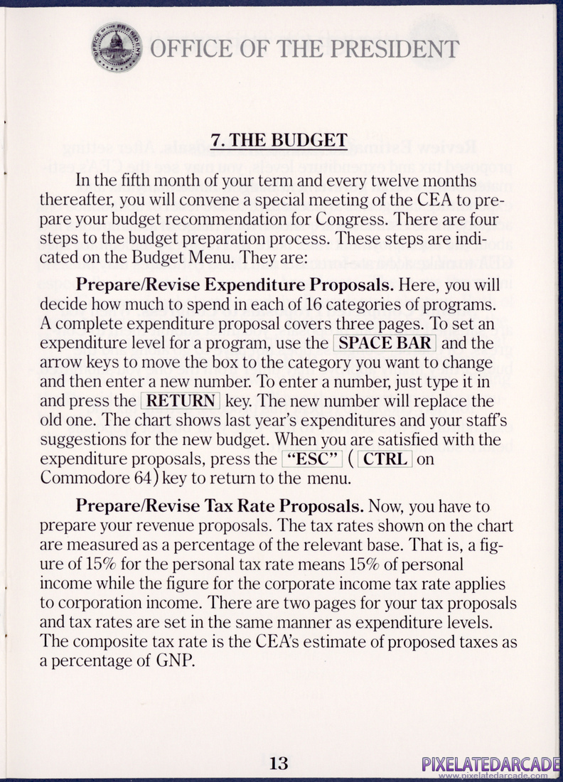 President's Choice: Instruction Manual - Page 13