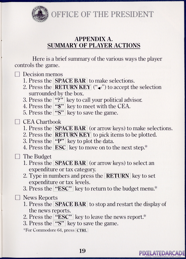 President's Choice: Instruction Manual - Page 19