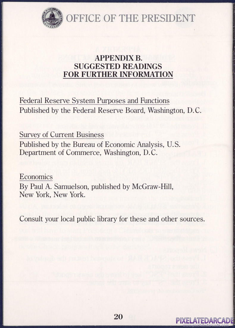 President's Choice: Instruction Manual - Page 20
