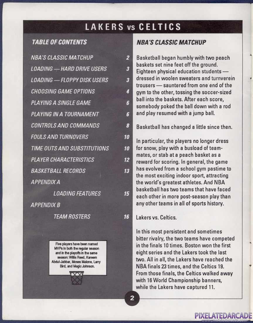 Lakers versus Celtics and the NBA Playoffs: Instruction Manual - Page 2