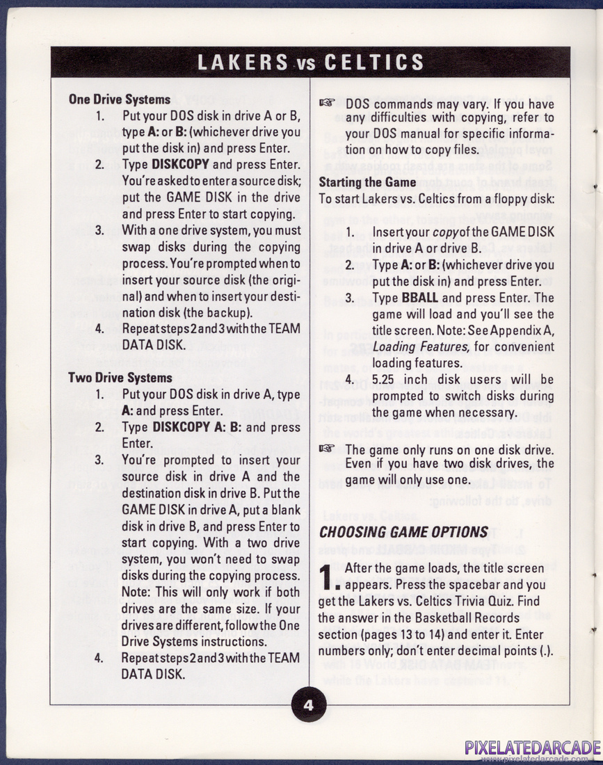 Lakers versus Celtics and the NBA Playoffs: Instruction Manual - Page 4