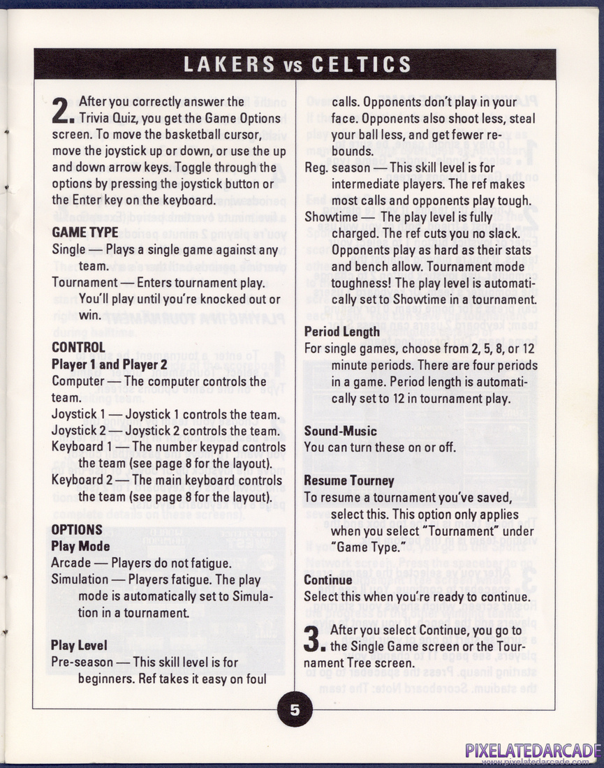 Lakers versus Celtics and the NBA Playoffs: Instruction Manual - Page 5