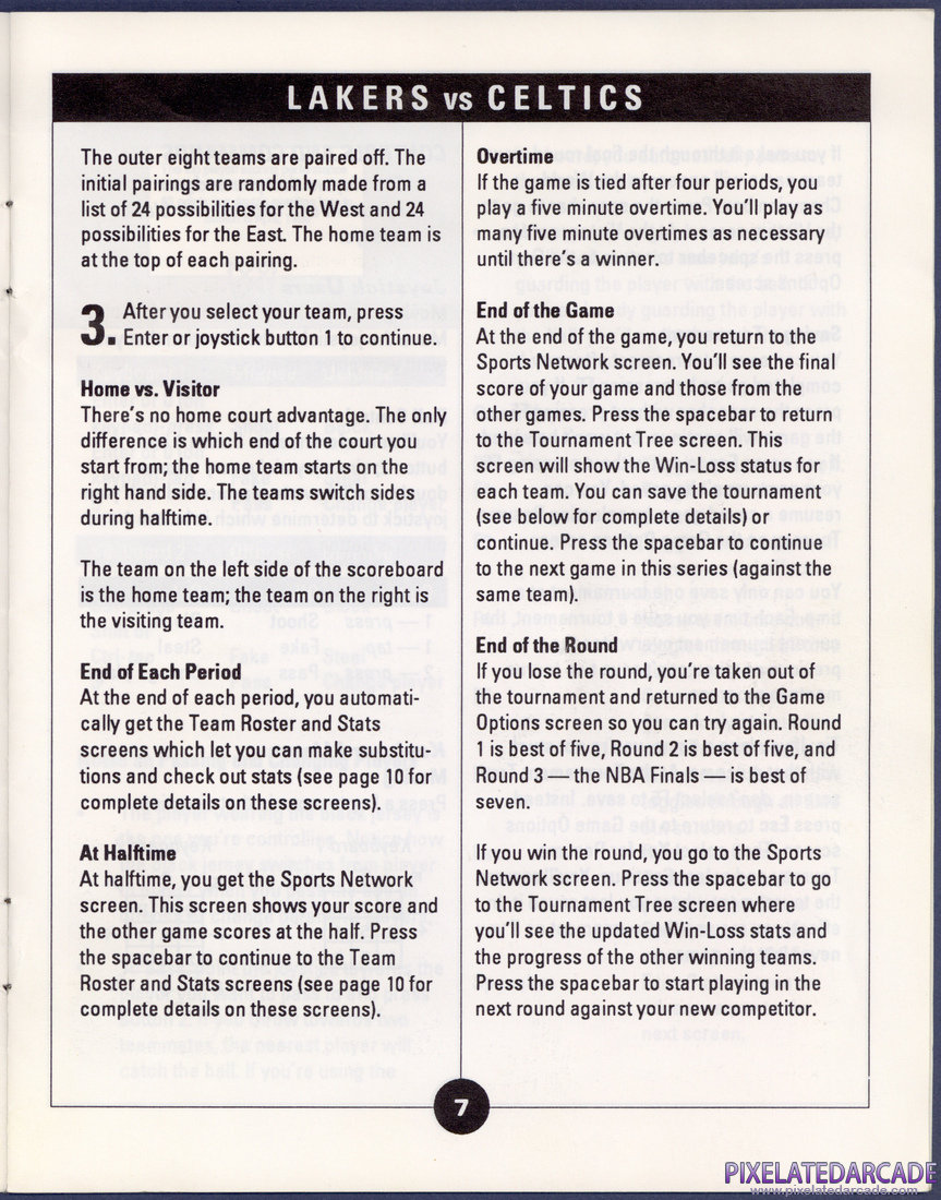 Lakers versus Celtics and the NBA Playoffs: Instruction Manual - Page 7