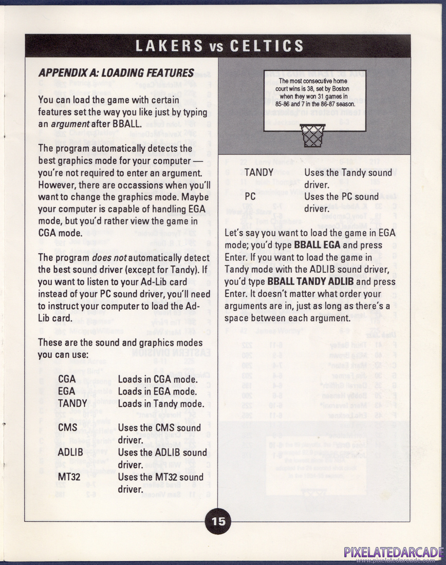 Lakers versus Celtics and the NBA Playoffs: Instruction Manual - Page 15