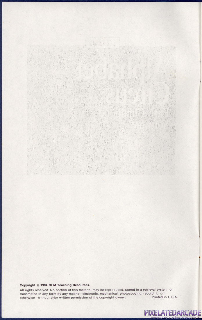 Alphabet Circus: Instruction Manual - Copyright
