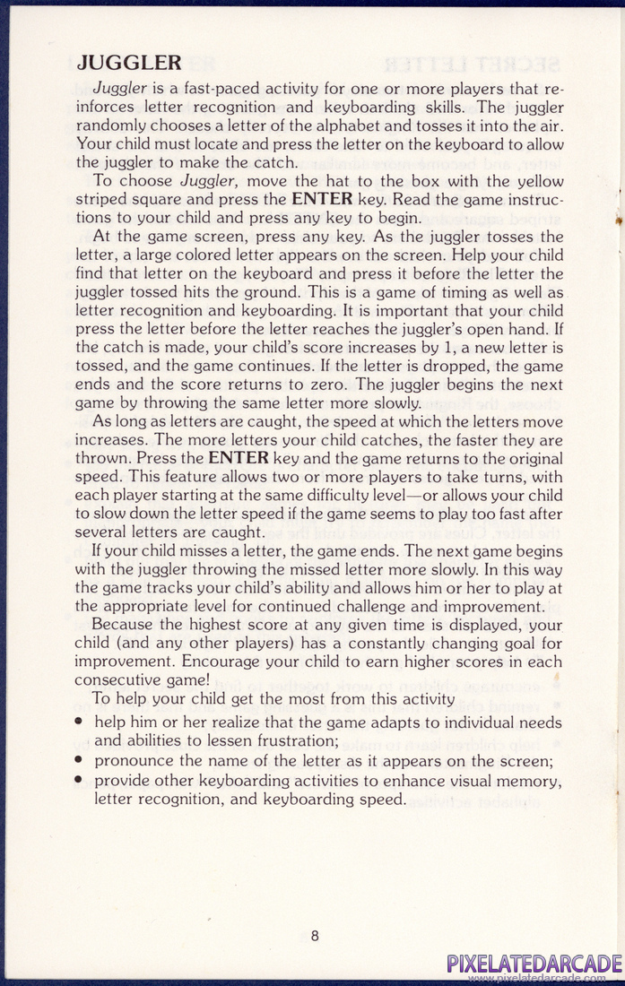 Alphabet Circus: Instruction Manual - Page 8