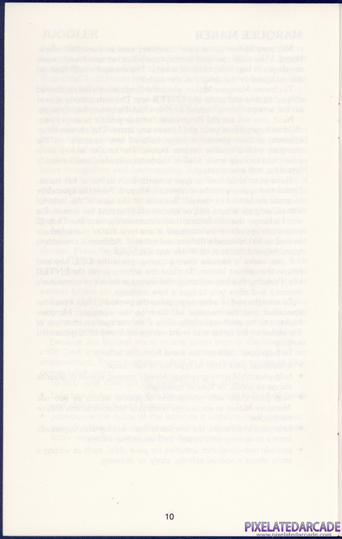 Alphabet Circus: Instruction Manual - Page 10