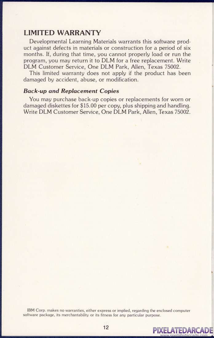Alphabet Circus: Instruction Manual - Page 12