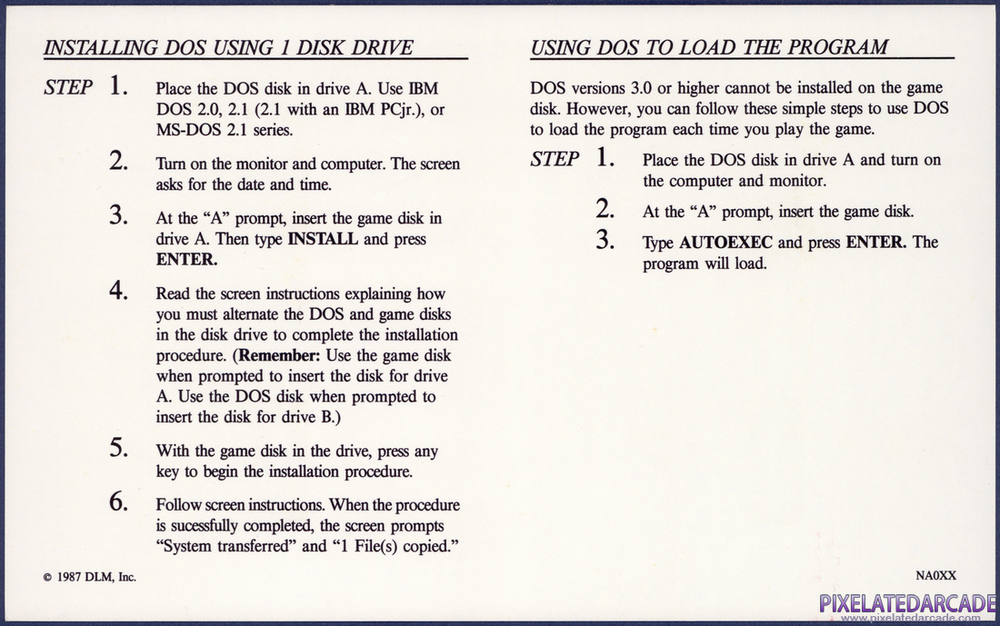 Alphabet Circus: Instruction Manual - Addendum 1 Back