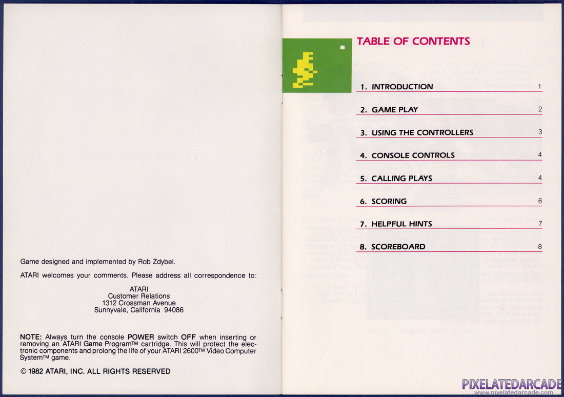RealSports Football: Instruction Manual - Page 2