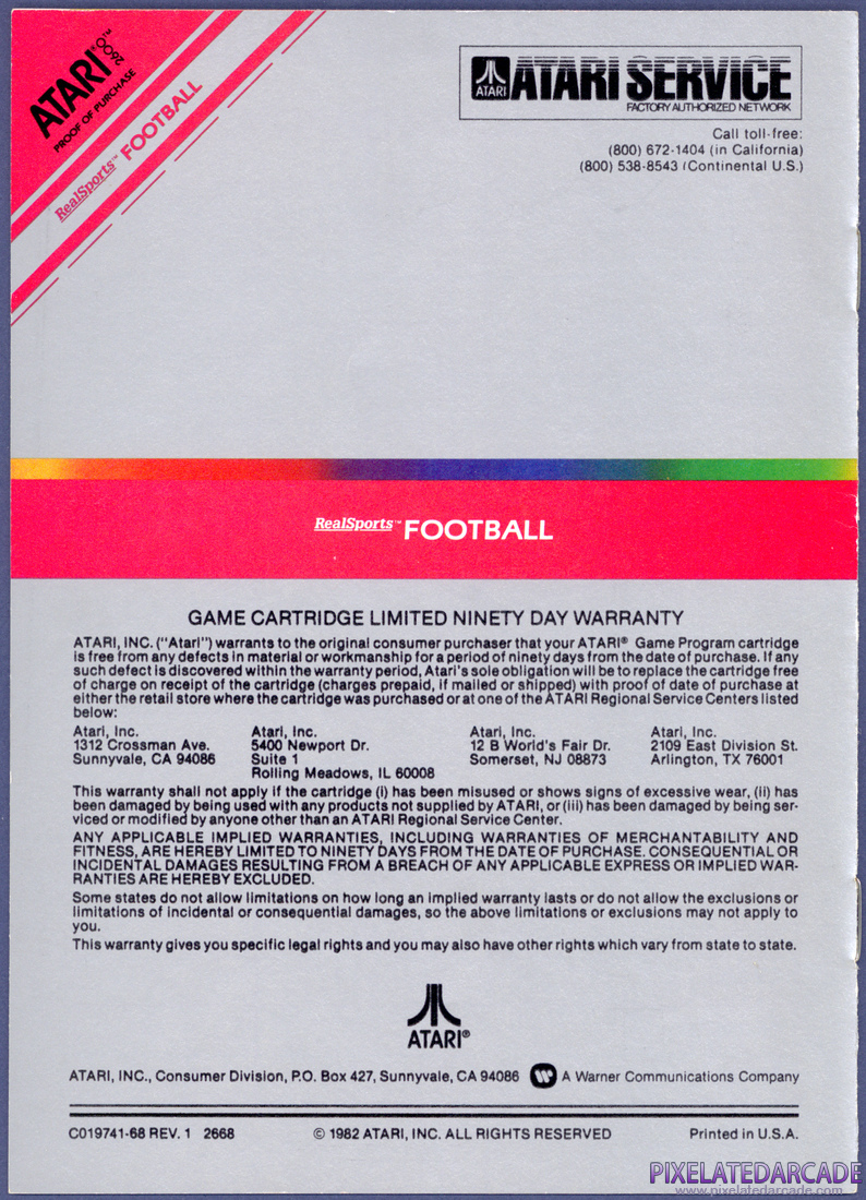 RealSports Football: Instruction Manual - Page 7