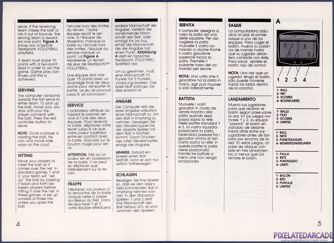 RealSports Volleyball: Instruction Manual - Page 4