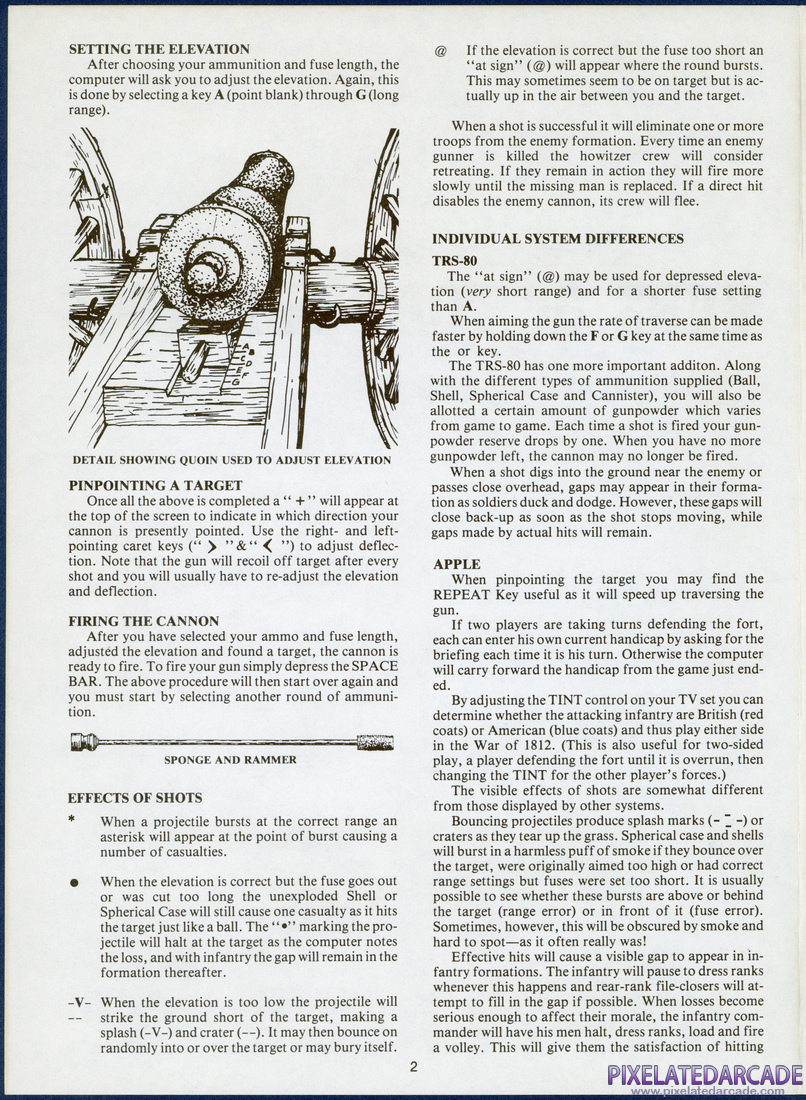 Guns of Fort Defiance: Instruction Manual - Page 2