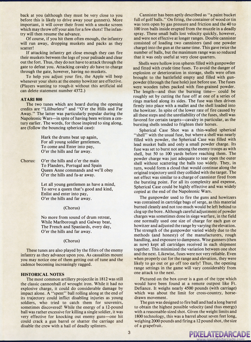Guns of Fort Defiance: Instruction Manual - Page 3
