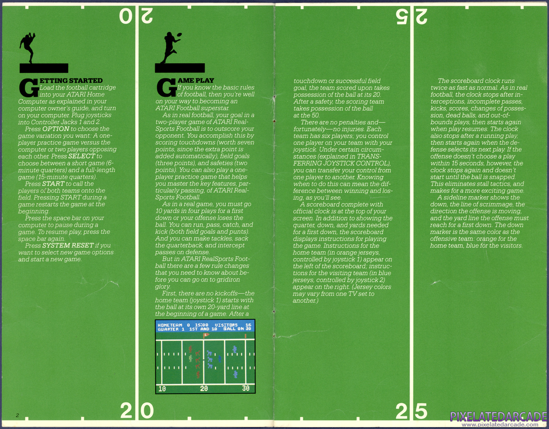 RealSports Football: Instruction Manual - Page 2