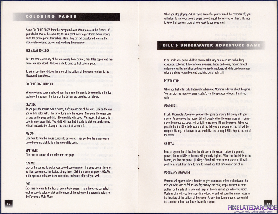 Bill Cosby's Picture Pages: Numbers and Shapes: Parents' Guide - Pages 12 - 13