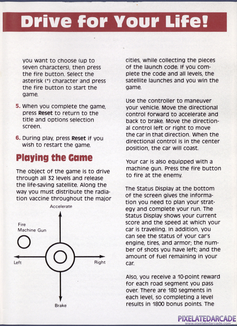 Fatal Run: Instruction Manual - Page 3