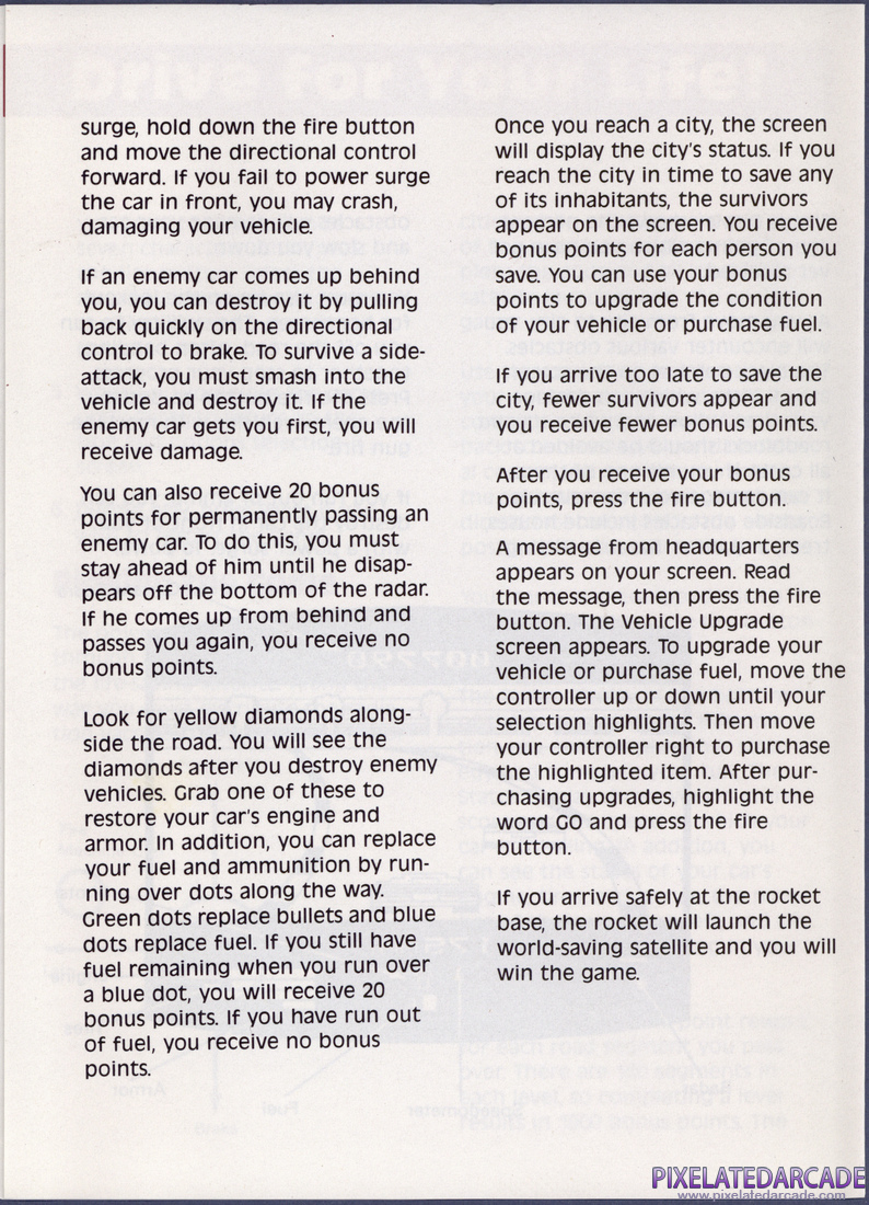 Fatal Run: Instruction Manual - Page 5