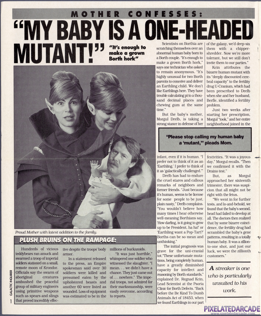 Space Quest V: The Next Mutation: Galactic Inquirer - Page 1