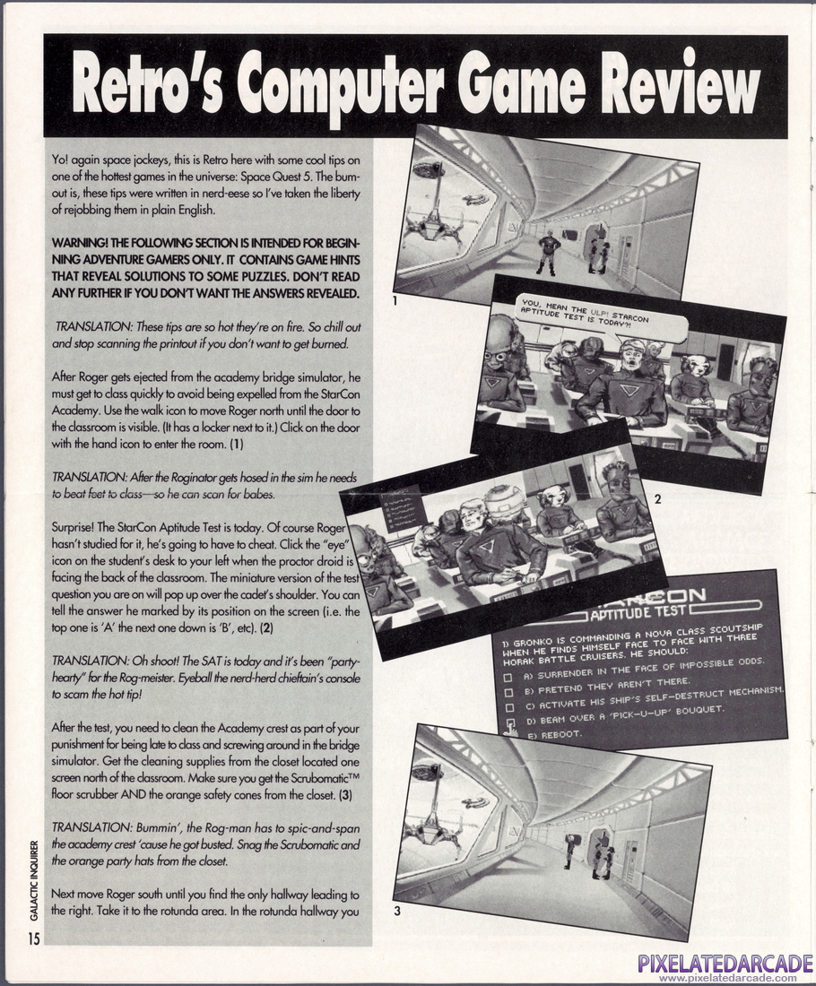 Space Quest V: The Next Mutation: Galactic Inquirer - Page 15