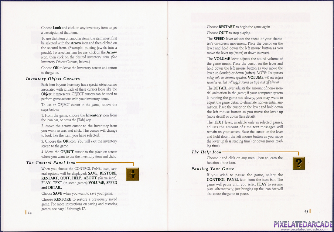 Space Quest V: The Next Mutation: Sierra Game Manual - Pages 14 - 15