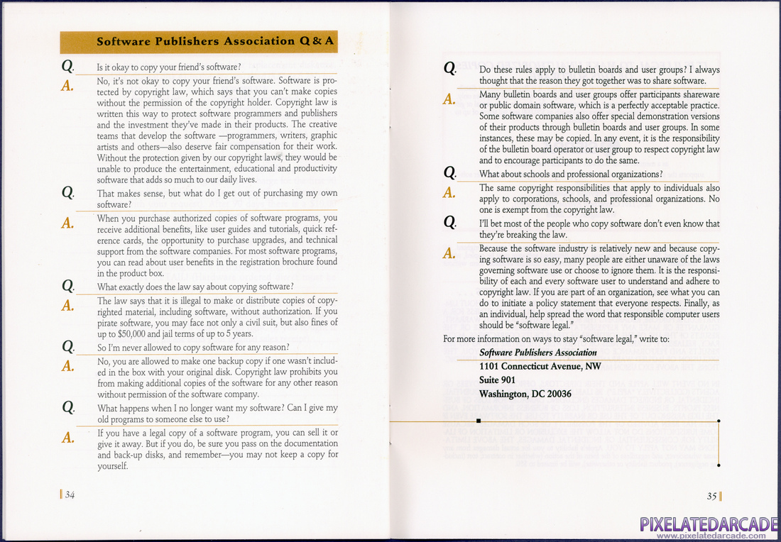 Space Quest V: The Next Mutation: Sierra Game Manual - Pages 34 - 35