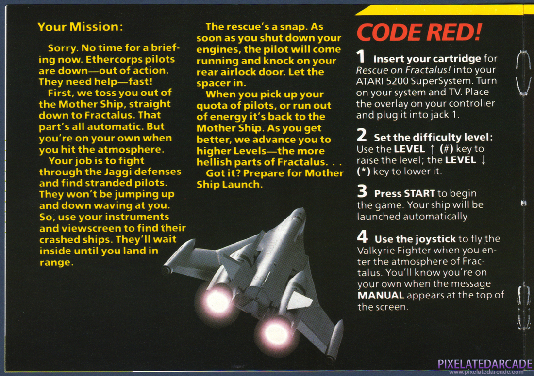 Rescue on Fractalus!: Instruction Manual - Page 4