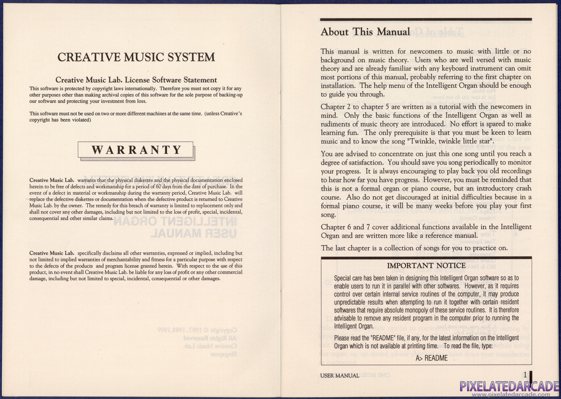 CMS / Game Blaster: Intelligent Organ Manual - Page 3