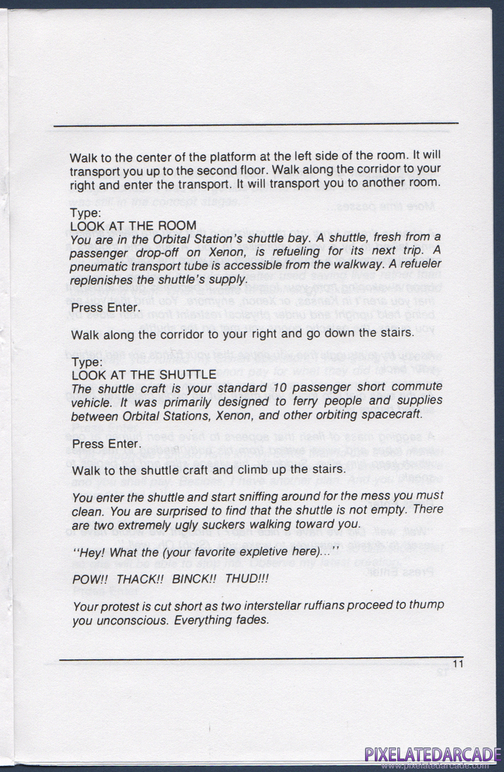 Space Quest II: Chapter II - Vohaul's Revenge: Instruction Manual - Page 11