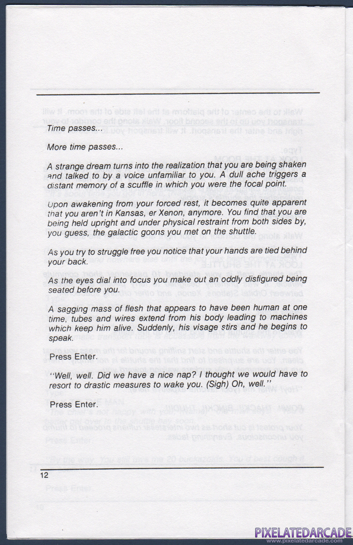 Space Quest II: Chapter II - Vohaul's Revenge: Instruction Manual - Page 12