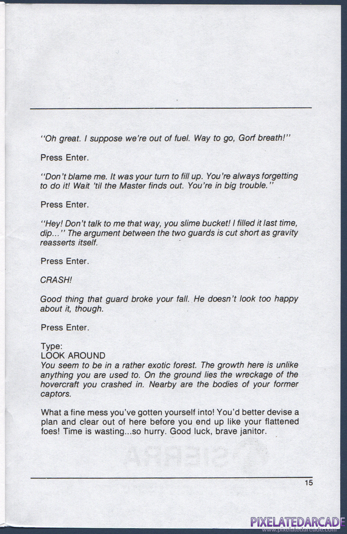 Space Quest II: Chapter II - Vohaul's Revenge: Instruction Manual - Page 15