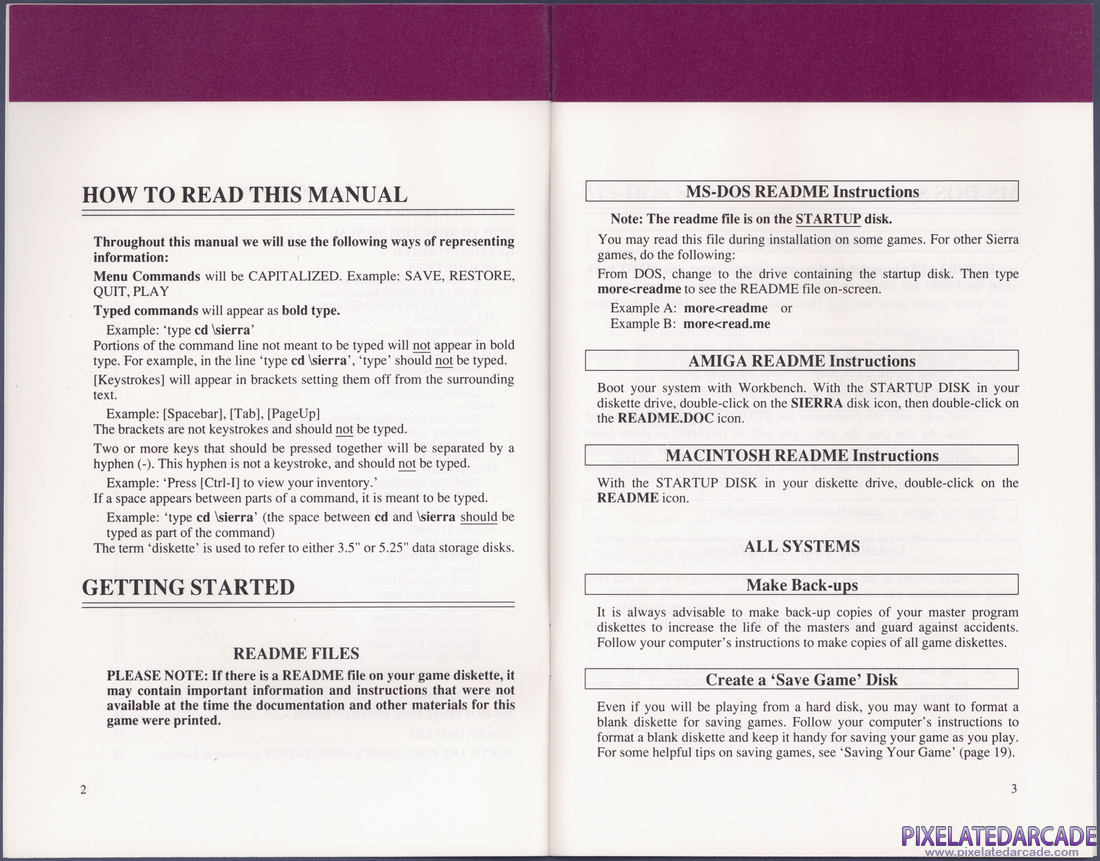 Space Quest I: Roger Wilco in the Sarien Encounter: Sierra Game Manual - Page 4