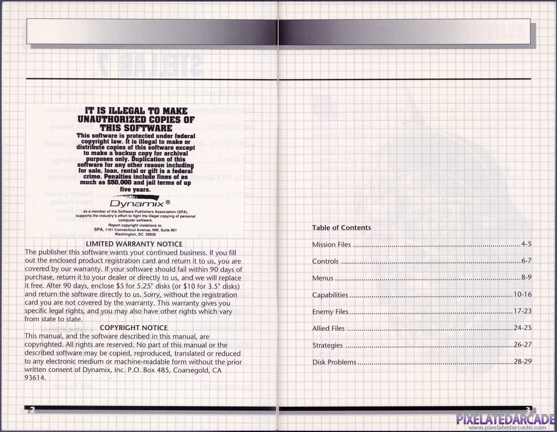 Stellar 7: Instruction Manual - Page 3
