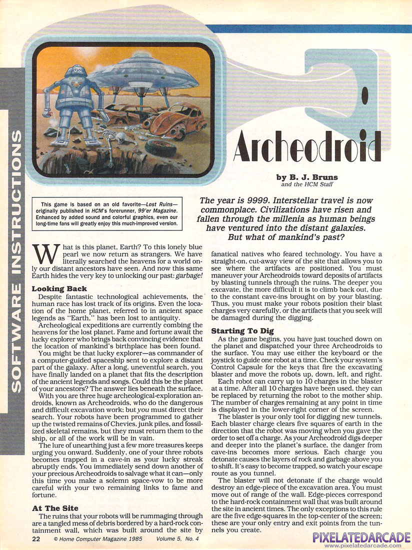 Archeodroid: Instructions - Page 1