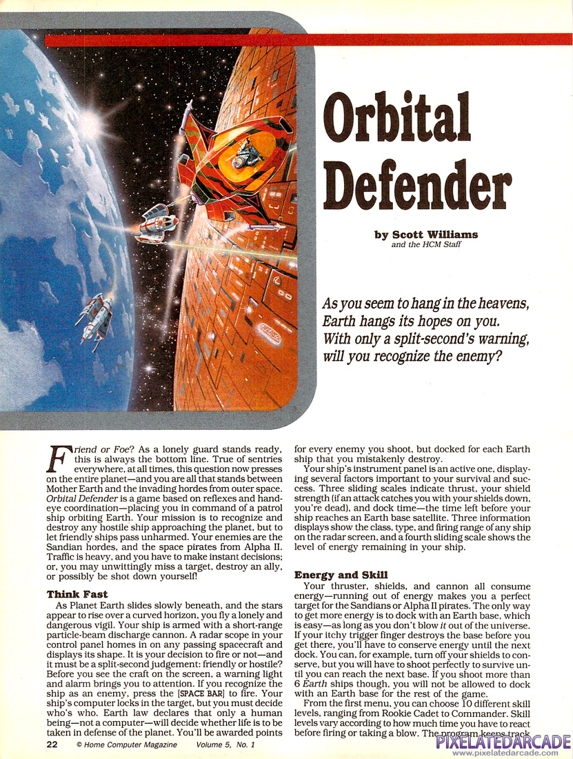 Orbital Defender: Instructions - Page 1